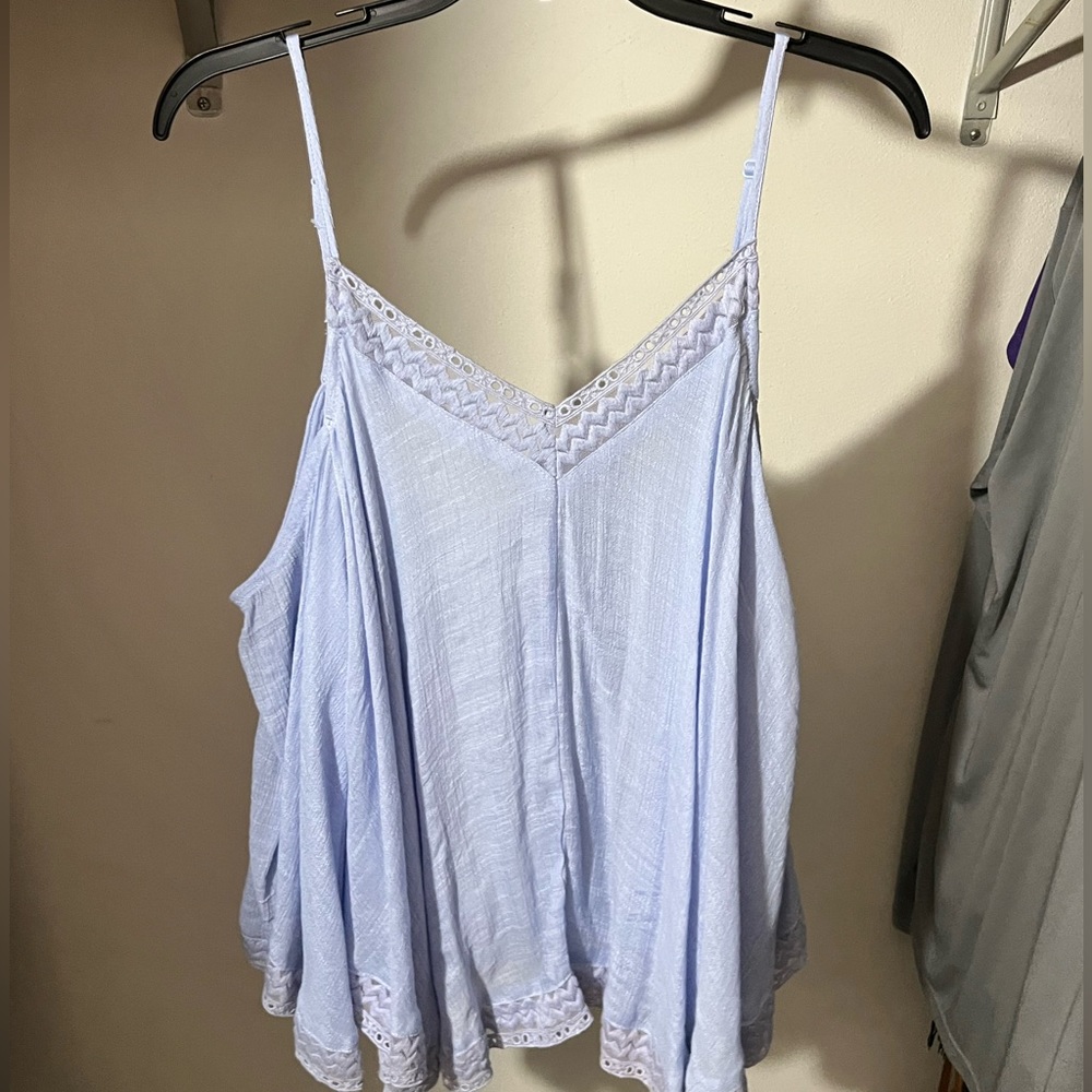 Light purple cold-shoulder top